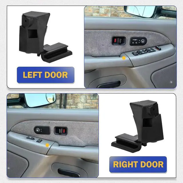 Alt view image 4 of 7 - 1 Pair GMT800 GMT801 Driver & Passenger Door Arm Rest Bracket for GM 1999-2006 Truck or Suburban Chevy Front Door Arm Rest Bracket Replacement (OEM# GMT820 GMT830)