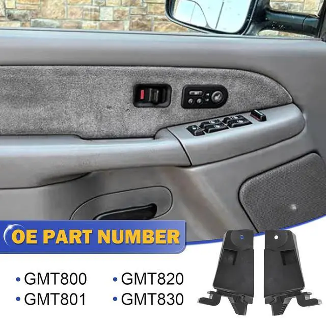 Alt view image 6 of 7 - 1 Pair GMT800 GMT801 Driver & Passenger Door Arm Rest Bracket for GM 1999-2006 Truck or Suburban Chevy Front Door Arm Rest Bracket Replacement (OEM# GMT820 GMT830)