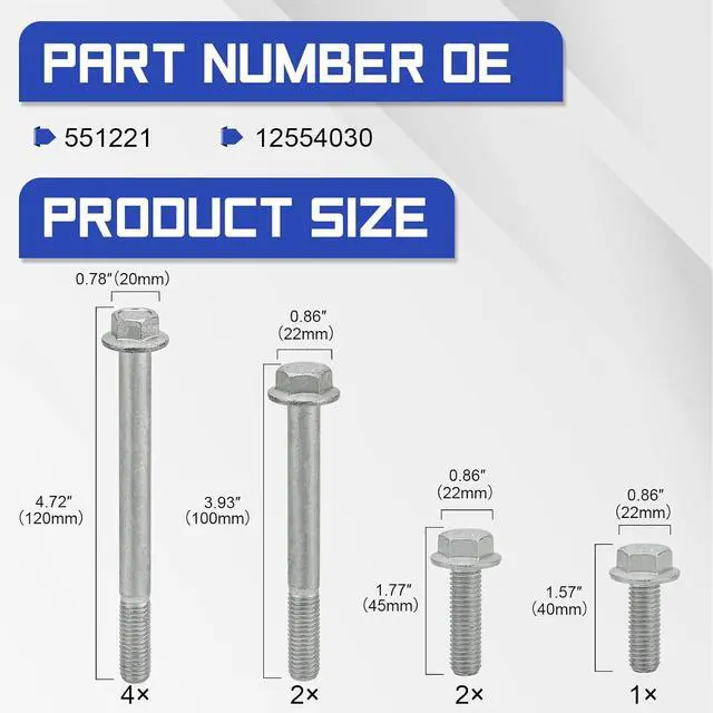 Alt view image 5 of 7 - 551221 Alternator & Power Steering Bracket Bolt Kit for LS Truck GM Engines 1999-2014 Silverado, Tahoe, Suburban, etc - GM Bracket Replaces# 12554030