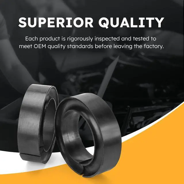 Alt view image 6 of 6 - Heavy-Duty Round Rubber Coil Spring Spacer for Car, Enhance Spring Rate for 5" & 5.5" O.D. Universal Coil Spring Booster (Pack of 2)