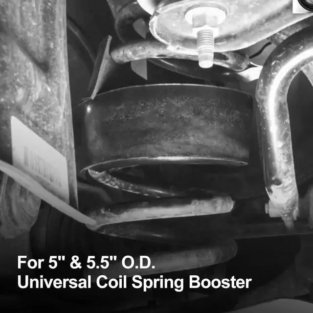 Alt view image 2 of 6 - Heavy-Duty Round Rubber Coil Spring Spacer for Car, Enhance Spring Rate for 5" & 5.5" O.D. Universal Coil Spring Booster (Pack of 2)