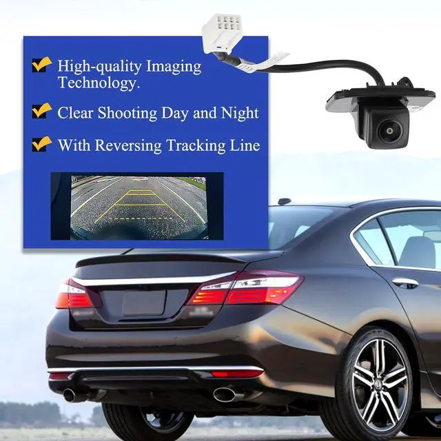 Alt view image 4 of 7 - 590-440 Backup Camera Rear View Camera Compatible with 2014 2015 2016 2017 Honda Accord, Parking Park Assist Camera Replaces # 39530-T2A-A21,39530-T2A-U21,39530-T2A-A31,39530-T2A-U110-M2