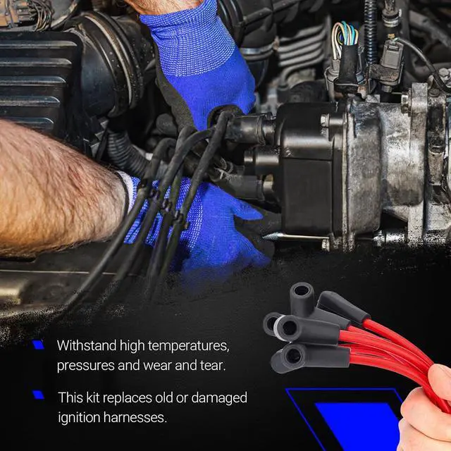 Alt view image 5 of 7 - 9746BB Engine Spark Plug Wire Set for Chevy Impala Monte Carlo/Buick Allure Lucerne Lacrosse Regal GS/Pontiac Grand Prix Replace# 9746BB (Set of 6)