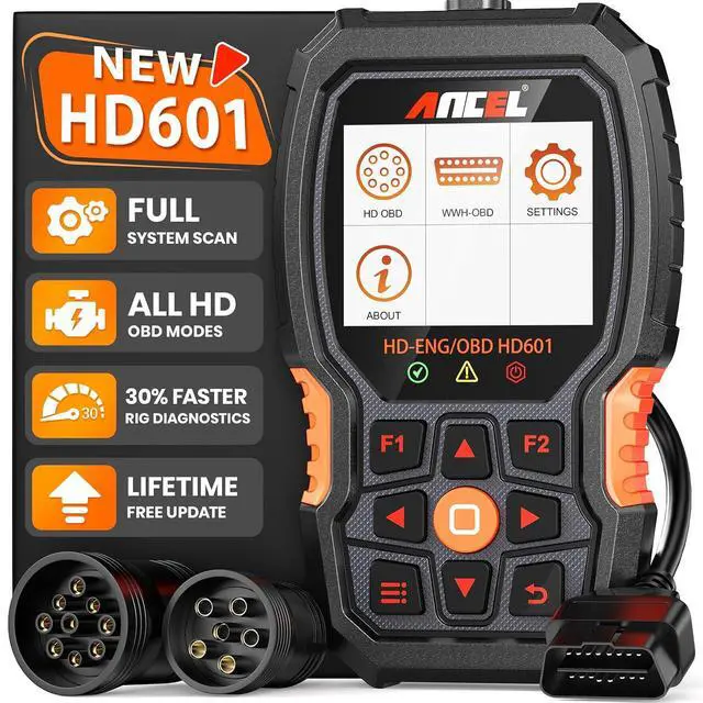 Alt view image 2 of 7 - HD601 with AD310 Code Reader Full System Heavy Duty Truck Scanner
