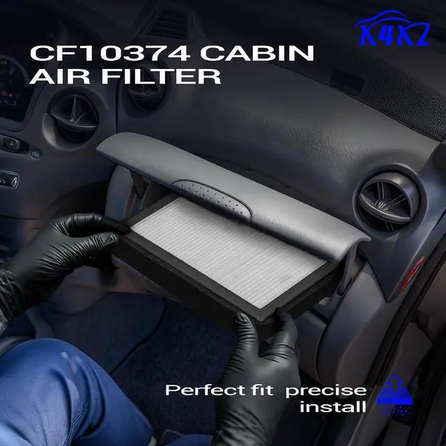 Alt view image 6 of 7 - Premium HEPA Cabin Air Filter Upgraded Air Filter with Activated Carbon for 2005-2023 TOYOTA TACOMA 2013-2016 Dodge Dart 2003-2008 PONTIAC VIBE CF10374