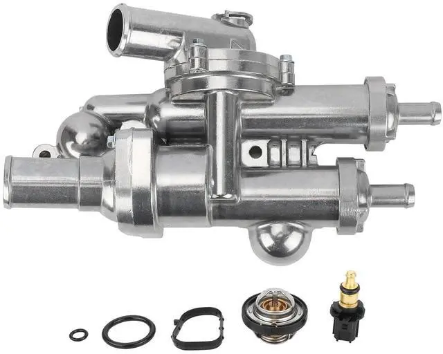 Main image of 68003582AB Upgrade Aluminium Thermostat Housing Assembly Compatible with 11-14 Chrysler 200,07-10 Sebring/Dodge 08-14 Avenger,07-12 Caliber,09-20 Journey/08-17 Jeep Compass,Patriot Replace 4884571AB