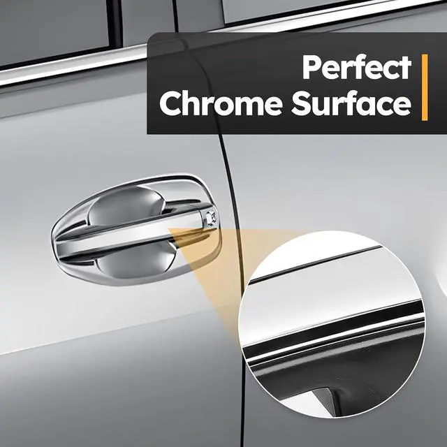 Alt view image 4 of 7 - Chrome Exterior Door Handles (Set of 4) for 2010-2020 Toyota 4Runner,2016-2020 Land Cruiser/2010-2020 Lexus GX460,Front and Rear, Drive & Passenger Side(Not for Keyless Entry) Replaces# 6921035180B0