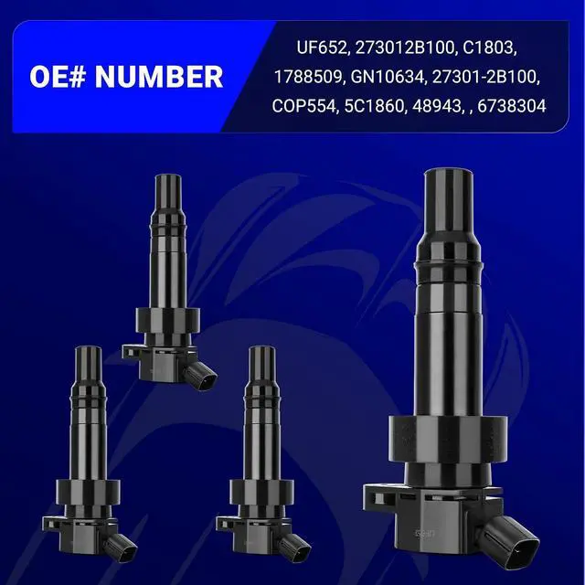 Alt view image 6 of 7 - UF652 Ignition Coil Pack Compatible with 2012-2020 Hyundai Accent,2012-2017 Hyundai Veloster/2012-2020 Kia Rio,2012-2019 Kia Soul Replaces#273012B100 C1803 GN10634 5C1860 (set of 4)