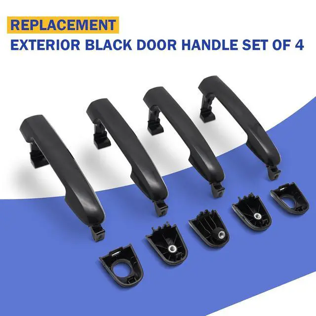 Alt view image 6 of 7 - 4Pcs Front Rear Left Right Exterior Door Handle Driver Passenger Side for 2006-2010 Hyundai Sonata 826513K000
