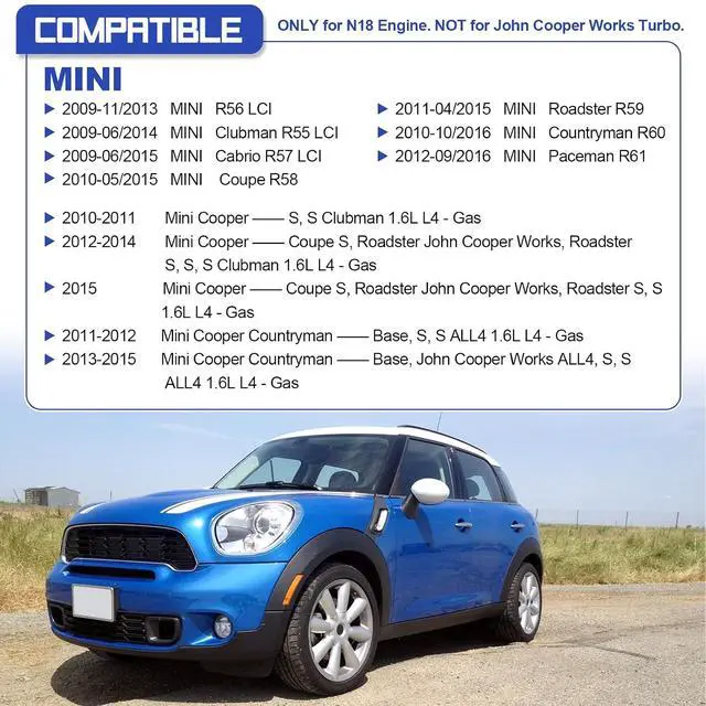 Alt view image 2 of 7 - 13717627501 Air Duct Intake Boot Hose Turbo Pipe for 2010-2015 Mini Cooper S Countryman Paceman Clubman R55 R56 R57 R58 R59 R60 N18 Engine Replaces# 13717607778 7627501