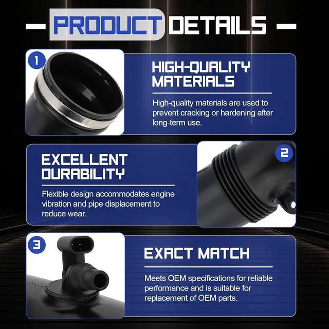 Alt view image 3 of 7 - 13717627501 Air Duct Intake Boot Hose Turbo Pipe for 2010-2015 Mini Cooper S Countryman Paceman Clubman R55 R56 R57 R58 R59 R60 N18 Engine Replaces# 13717607778 7627501