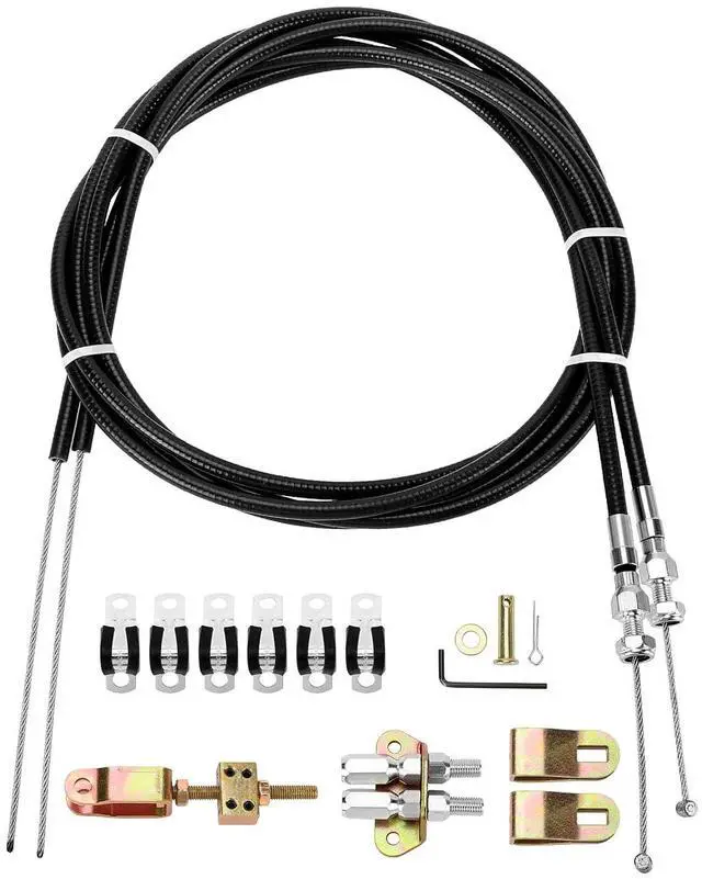 Main image of 330-9371 Universal Rear Disc/Drum Emergency Parking Brake Cable Complete Kit 110" Long Cables with a 97" Long Sheath E-Brake Set Replace# 3309371