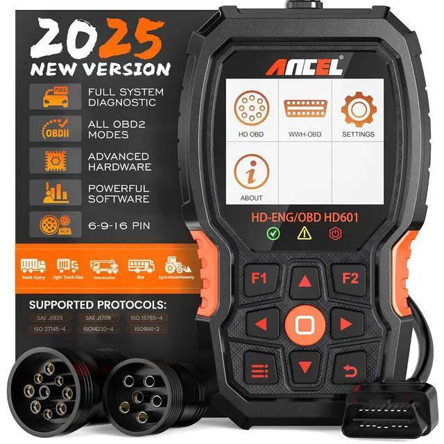 Alt view image 2 of 7 - PB100 Car Circuit Tester with HD601 Heavy Duty Truck Scanner