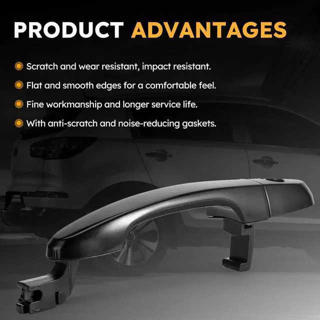 Alt view image 4 of 7 - Exterior Door Handles for 2005-2010 Kia Sportage,Front and Rear, Drive & Passenger Side Replaces# 80776 80775 80774 80773 (Set of 4)