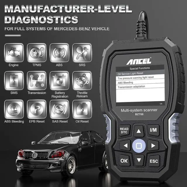 Alt view image 7 of 7 - PB100 Automotive Power Circuit Probe Tester with BZ700 Scanner for Mercedes Benz Sprinter Smart