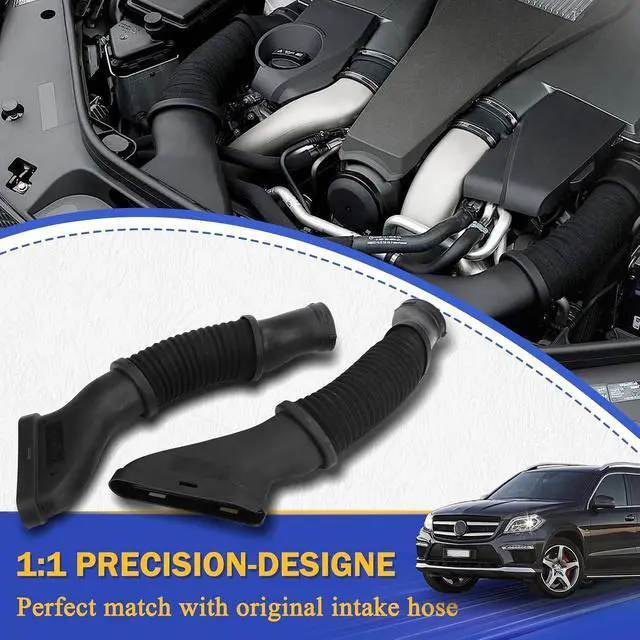 Alt view image 5 of 7 - 2780902582 & 2780902482 Air Intake Inlet Duct Hose Left & Right for Mercedes-Benz 13-14 GL450/13-16 GL550 GL63/16-18 GLE63/17-19 GLS550 GLS63/12-15 ML550 ML63 V8 Replaces# A2780902482, A2780902582
