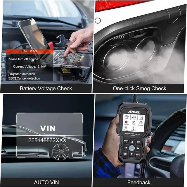 Alt view image 5 of 7 - TD700 Fits for Toyota OBD2 Scanner, Engine Car Diagnostic Scan Tool+OBD2 Scanner Extension Cable