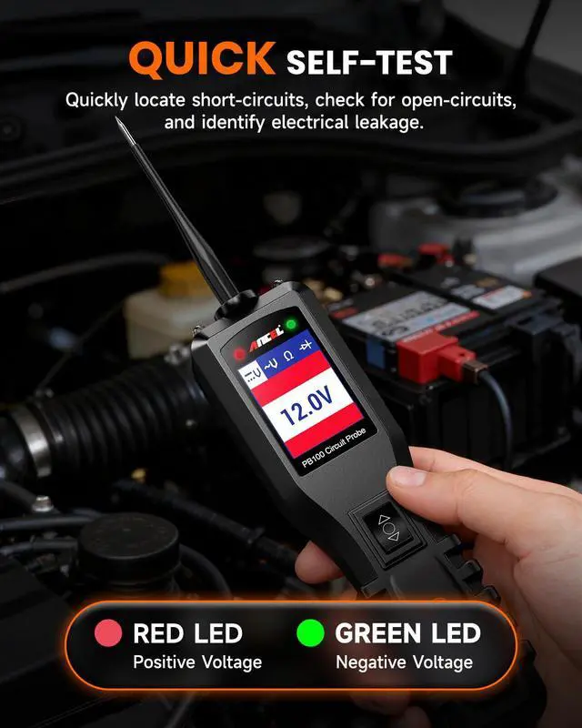 Alt view image 5 of 7 - AD410 Enhanced OBD2 Scanner + PB100 Automotive Power Circuit Probe