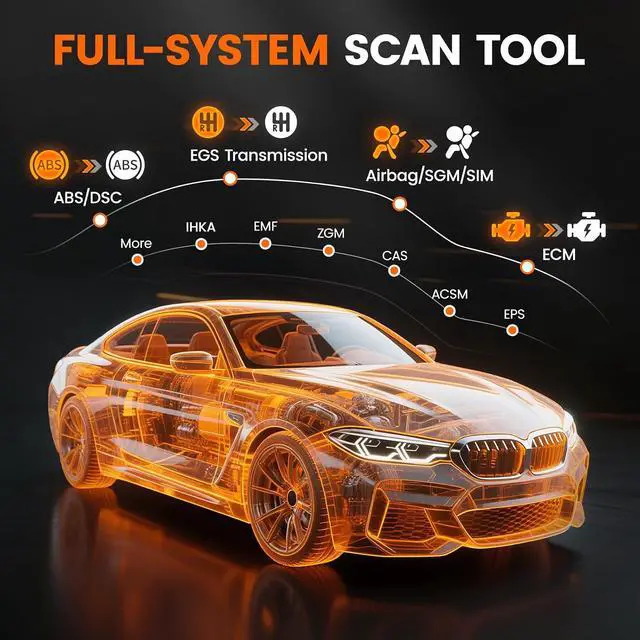 Alt view image 3 of 7 - BM700 PRO Fit for BMW Scanner - Battery Registration Tool, Code Reader for BMW/Mini/RR, Advanced OBD2 Scanner Auto V-I-N, Full System Diagnostic for BMW Scan Tool with All Reset Services (Red)