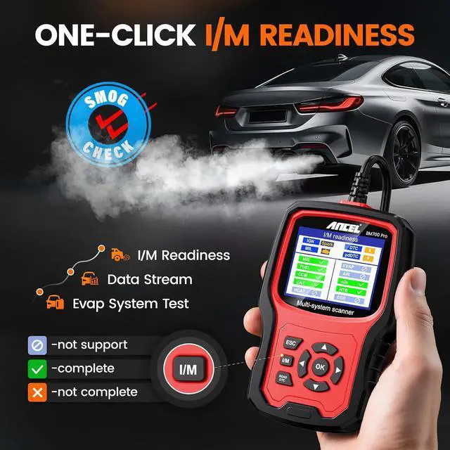 Alt view image 7 of 7 - BM700 PRO Fit for BMW Scanner - Battery Registration Tool, Code Reader for BMW/Mini/RR, Advanced OBD2 Scanner Auto V-I-N, Full System Diagnostic for BMW Scan Tool with All Reset Services (Red)