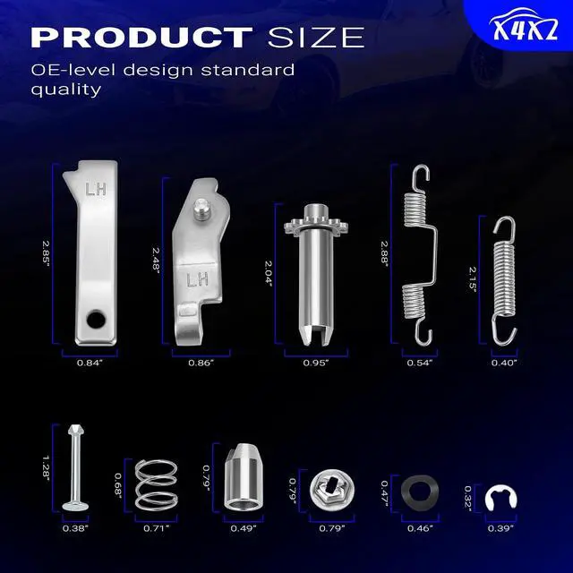 Alt view image 4 of 7 - X4229 LH & RH Stainless Steel Parking Brake Hardware Kit For 1965-1982 Chevy Corvette C2 C3 Replace# X4229