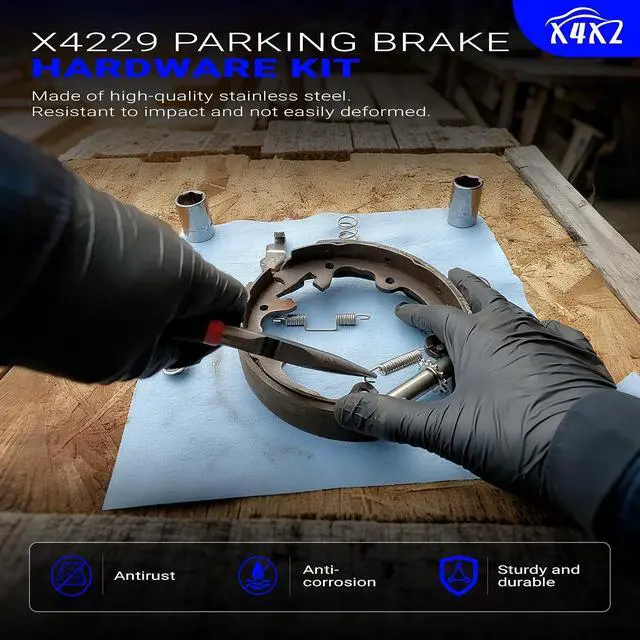 Alt view image 6 of 7 - X4229 LH & RH Stainless Steel Parking Brake Hardware Kit For 1965-1982 Chevy Corvette C2 C3 Replace# X4229