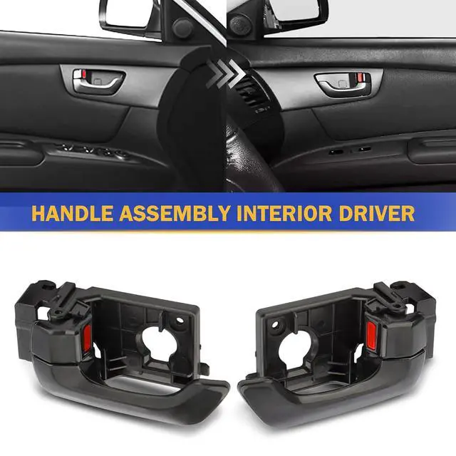 Alt view image 3 of 7 - 2PCS Front Left & Right Interior Inside Door Handle for 2006-2010 Kia Optima LX EX 826102G000 & 826202G000