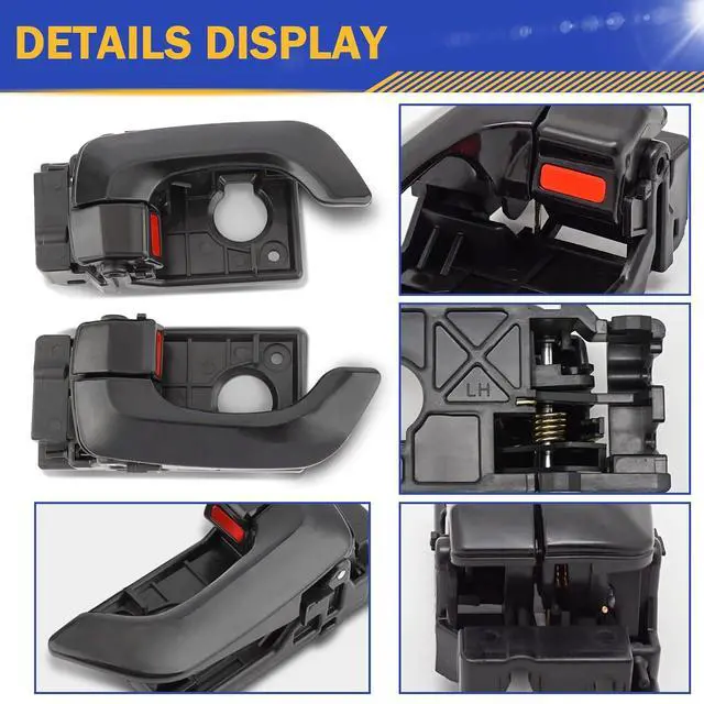 Alt view image 6 of 7 - 2PCS Front Left & Right Interior Inside Door Handle for 2006-2010 Kia Optima LX EX 826102G000 & 826202G000