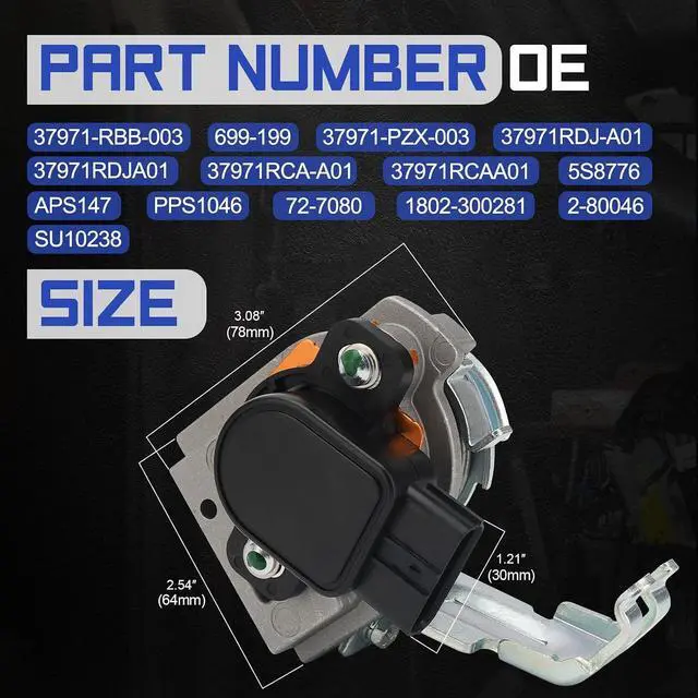 Alt view image 6 of 7 - 37971-RBB-003 Accelerator Pedal Position APP Sensor Assembly for Honda Accord Element CR-V Pilot Ridgeline/Acura TL TSX MDX 2.4L 3.2L 3.5L Replaces# 699-199,5S8776,APS147,37971-RCA-A01,37971-RDT-A01
