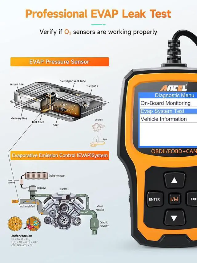 Alt view image 5 of 7 - AD410 Enhanced OBD II Vehicle Code Reader with BA301 6V 12V Car Battery Tester, 100-2000 CCA Automotive Load Tester Alternator Tester