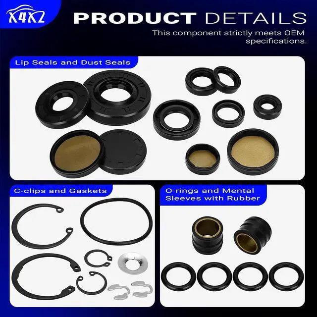 Alt view image 7 of 7 - 72994 Transmission Seal Kit Fit for Rebuilding Hydro-Gear ZT-2800, ZT-3100, ZT-3400 Transmissions Replace# 72994, 71410, 73107 (Set of 30)