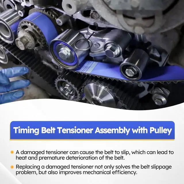 Alt view image 3 of 7 - 13033AA000 Timing Belt Tensioner Assembly with Pulley for Subaru 1998-2013 Forester,2000-2012 Outback,1997-2012 Legacy,2003-2006 Baja,2004-2012 STI,2002-2014 WRX Replaces #13033AA042 T43138 BTF-500