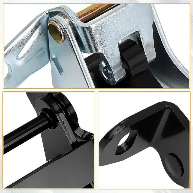 Alt view image 5 of 6 - E8TZ1522810A E9TZ1522800A Front Left & Right Door Hinge Upper Lower Set for 1980-1996 Ford Bronco F150 F250 F350 Ranger Fairmont LTD Thunderbird Marquis Cougar/Lincoln Zephyr Replace# 925066, 925068