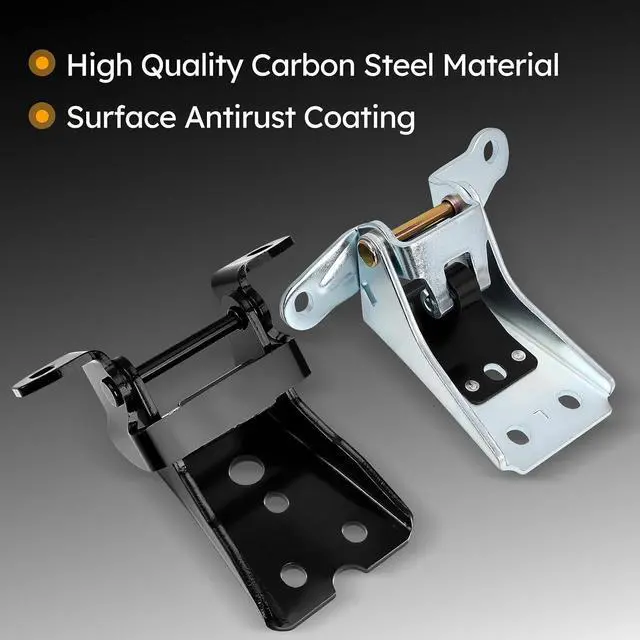 Alt view image 4 of 6 - E8TZ1522810A E9TZ1522800A Front Left & Right Door Hinge Upper Lower Set for 1980-1996 Ford Bronco F150 F250 F350 Ranger Fairmont LTD Thunderbird Marquis Cougar/Lincoln Zephyr Replace# 925066, 925068