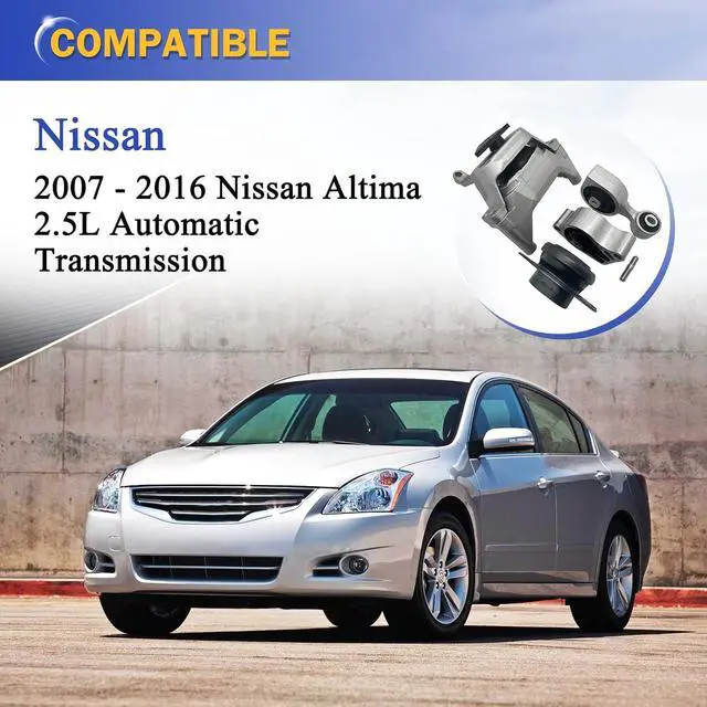 Alt view image 2 of 6 - Engine Motor Engine Mount & Transmission Mount Kit for 2007 2008 2009 2010 2011 2012 2013 2014 2015 2016 Nissan Altima 2.5L A4339 A4340 A4350 A4353(Set of 4)