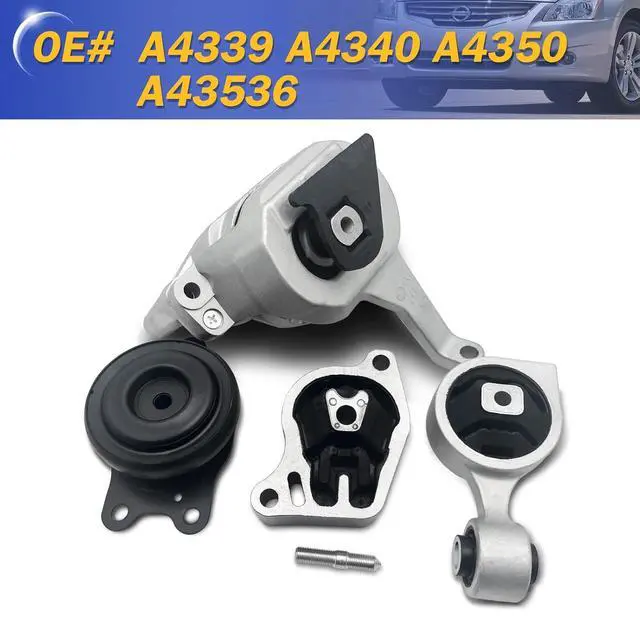 Alt view image 6 of 6 - Engine Motor Engine Mount & Transmission Mount Kit for 2007 2008 2009 2010 2011 2012 2013 2014 2015 2016 Nissan Altima 2.5L A4339 A4340 A4350 A4353(Set of 4)