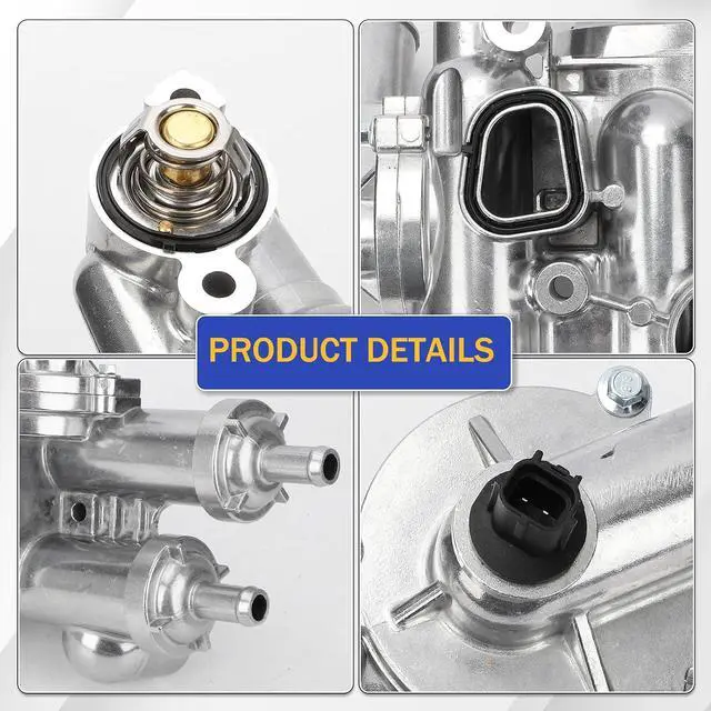 Alt view image 7 of 7 - 68003582AB Upgrade Aluminium Thermostat Housing Assembly Compatible with 11-14 Chrysler 200,07-10 Sebring/Dodge 08-14 Avenger,07-12 Caliber,09-20 Journey/08-17 Jeep Compass,Patriot Replace 4884571AB
