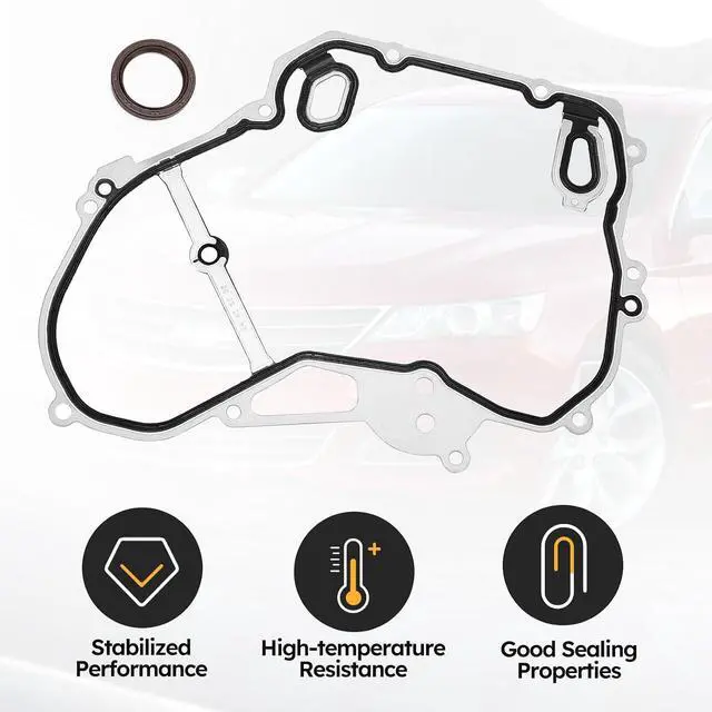 Alt view image 6 of 7 - TCS46079 Timing Cover Gasket Set Compatible with 2.0L-2.4L Chevy Cobalt, Equinox, HHR, Malibu,Impala,Orlando,Captiva Sport/GMC Terrain/Buick Regal,Allure, Verano/Pontiac/Saturn Replace# 24435052