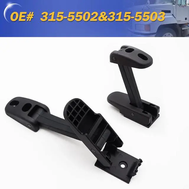 Alt view image 6 of 6 - 2PCS Heavy Duty Hood Latch Kit LH/RH for Kenworth T170, T270, T330, T370, T660 / Peterbilt 325, 335, 337, 340, 348, 384, 386, 567, 569, 579 / Mack CH/Blue Bird 315-5502&315-5503