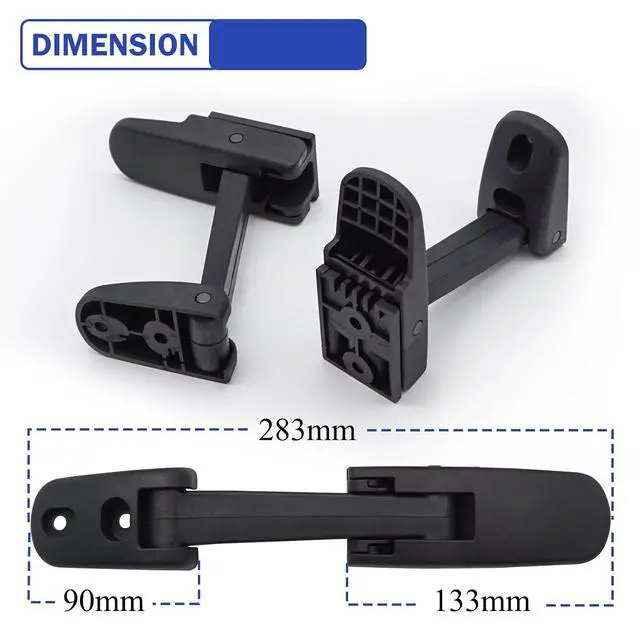 Alt view image 5 of 6 - 2PCS Heavy Duty Hood Latch Kit LH/RH for Kenworth T170, T270, T330, T370, T660 / Peterbilt 325, 335, 337, 340, 348, 384, 386, 567, 569, 579 / Mack CH/Blue Bird 315-5502&315-5503