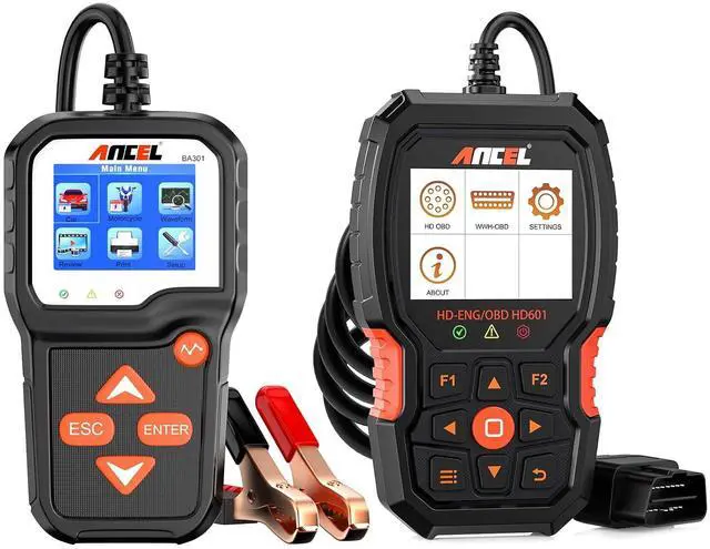 Main image of HD601 PRO Full System Heavy Duty Truck Scanner with BA301 6V 12V Car Battery Load Tester
