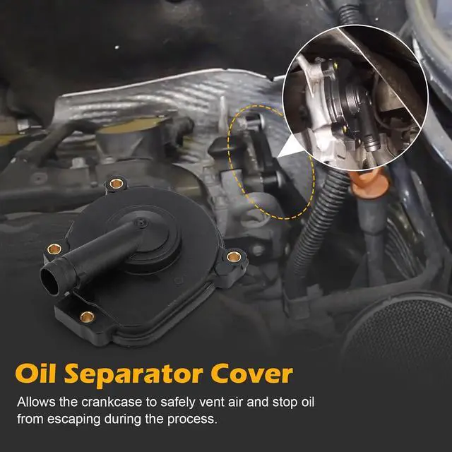 Alt view image 3 of 7 - 2720100631 PCV Vent Valve Crankcase breather Oil Separator Cover & Camshaft Expansion Plug Kit for Mercedes C230 C300 E350 C350 SLK300 ML350 ML450 GL450 GLK350 Replace# 0009985690 0009986590