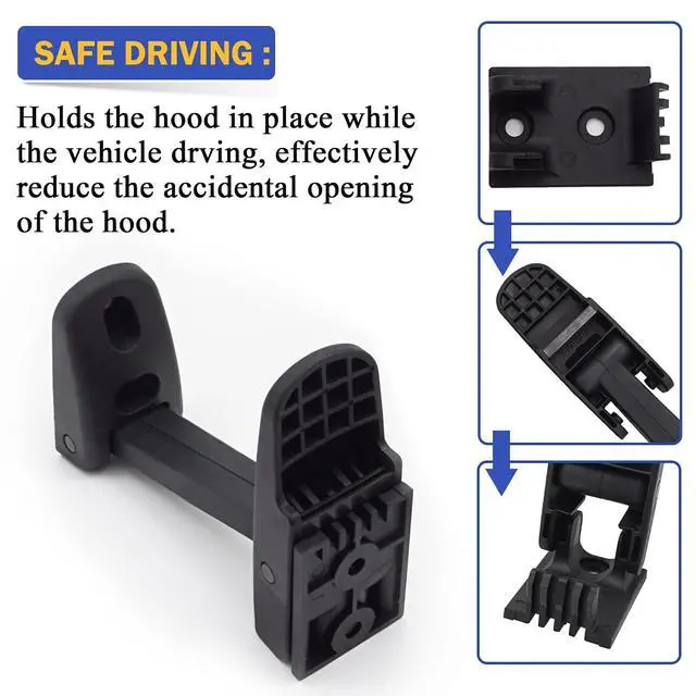 Alt view image 3 of 6 - Heavy Duty Hood Latch Kit LH/RH for Kenworth T170, T270, T330, T370, T660 / Peterbilt 325, 335, 337, 340, 348, 384, 386, 567, 569, 579 / Mack CH/Blue Bird 315-5502/315-5503