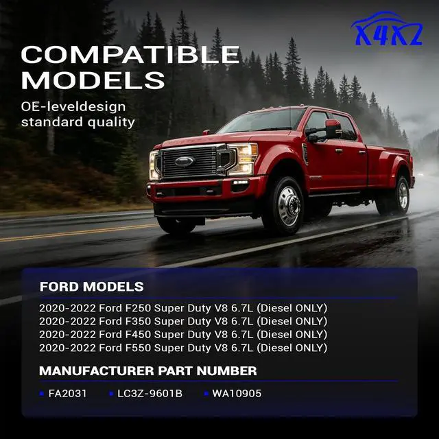 Alt view image 2 of 7 - FA2031 Engine Air Filter for 2020-2022 Ford F250 F350 F450 F550 SUPER DUTY 6.7L Powerstroke Diesel LC3Z-9601B WA10905