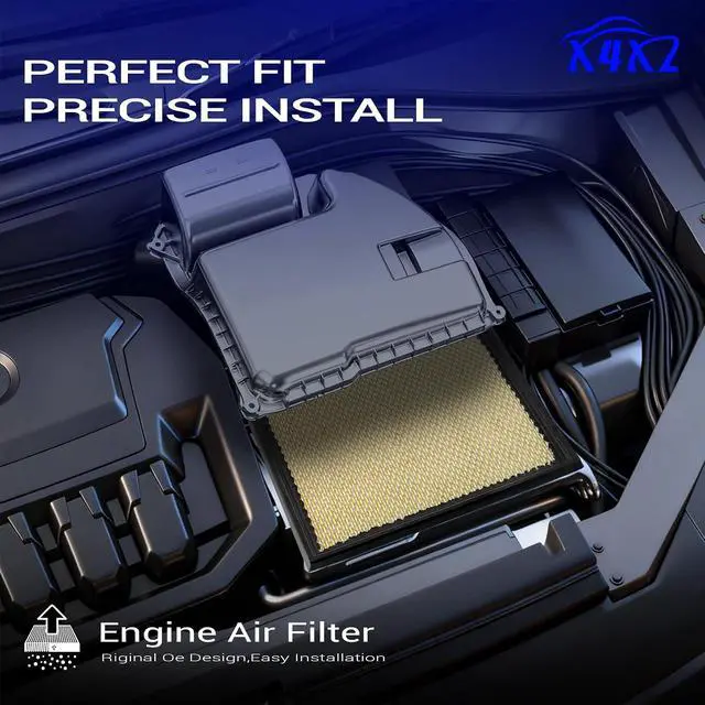Alt view image 6 of 7 - FA2031 Engine Air Filter for 2020-2022 Ford F250 F350 F450 F550 SUPER DUTY 6.7L Powerstroke Diesel LC3Z-9601B WA10905