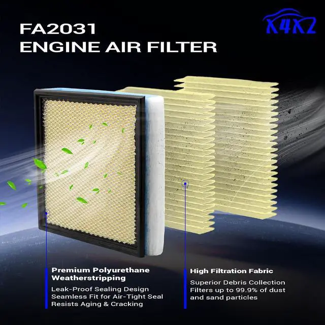 Alt view image 4 of 7 - FA2031 Engine Air Filter for 2020-2022 Ford F250 F350 F450 F550 SUPER DUTY 6.7L Powerstroke Diesel LC3Z-9601B WA10905