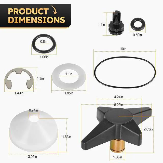 Alt view image 6 of 7 - CX900G Locking Knob & CX900DA Pool Filter Knob Kit with O-Ring for Hayward Clear Plus Cartridge Filter and Separation Tank C751 C900 C9002 C1200 C12002 C12002S Replace# CX900DA CX900G