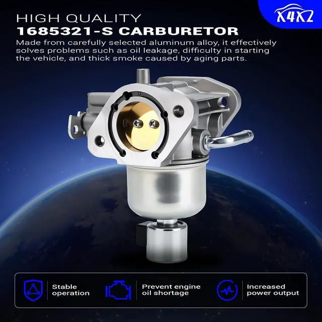 Alt view image 6 of 7 - 1685321-S Carburetor with Air filter oil filter Fuel pump Kit For Kohler KT725, KT730, KT735, KT740, KT745 7000 Series 22HP 23HP 24HP 25HP 26HP Engines Replace# 16 853 19S, 32 853 63S, 32 853 67-S