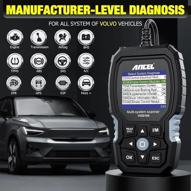 Alt view image 3 of 7 - VOD700 All System OBD2 Scanner, BM200 12V Car Battery Tester, Bluetooth 4.2 Automotive Battery Monitor Auto Battery Load Analyzer for Lithium & Lead-Acid Batteries with Cranking Test
