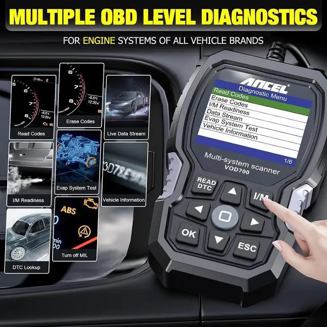 Alt view image 5 of 7 - VOD700 All System OBD2 Scanner, BM200 12V Car Battery Tester, Bluetooth 4.2 Automotive Battery Monitor Auto Battery Load Analyzer for Lithium & Lead-Acid Batteries with Cranking Test